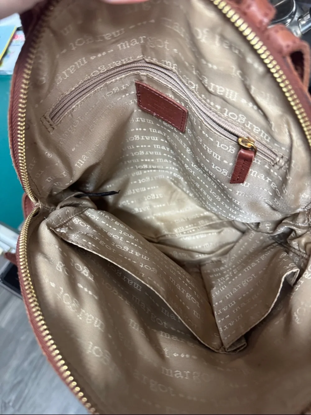 Margot Leather Backpack – Cognac Brown - Picture 3 of 6